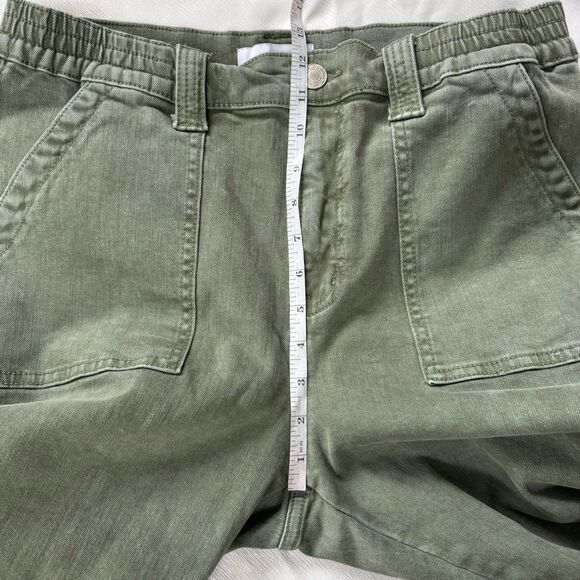 Vervet Jeans Womens Size 14 Green Cargo High Rise Loose Fit Wide Leg - Picture 8 of 8